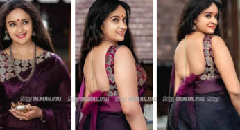 ഇന്ദീവരങ്ങൾ ഇമവെട്ടുന്ന പ്രേമ മന്ദാകിനി; ബ്ലൗസിൽ പുത്തൻ ഫാഷൻ തരംഗം തീർത്ത് ശാലു മേനോൻ..!!
